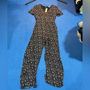 Francesca's Floral Jumpsuit